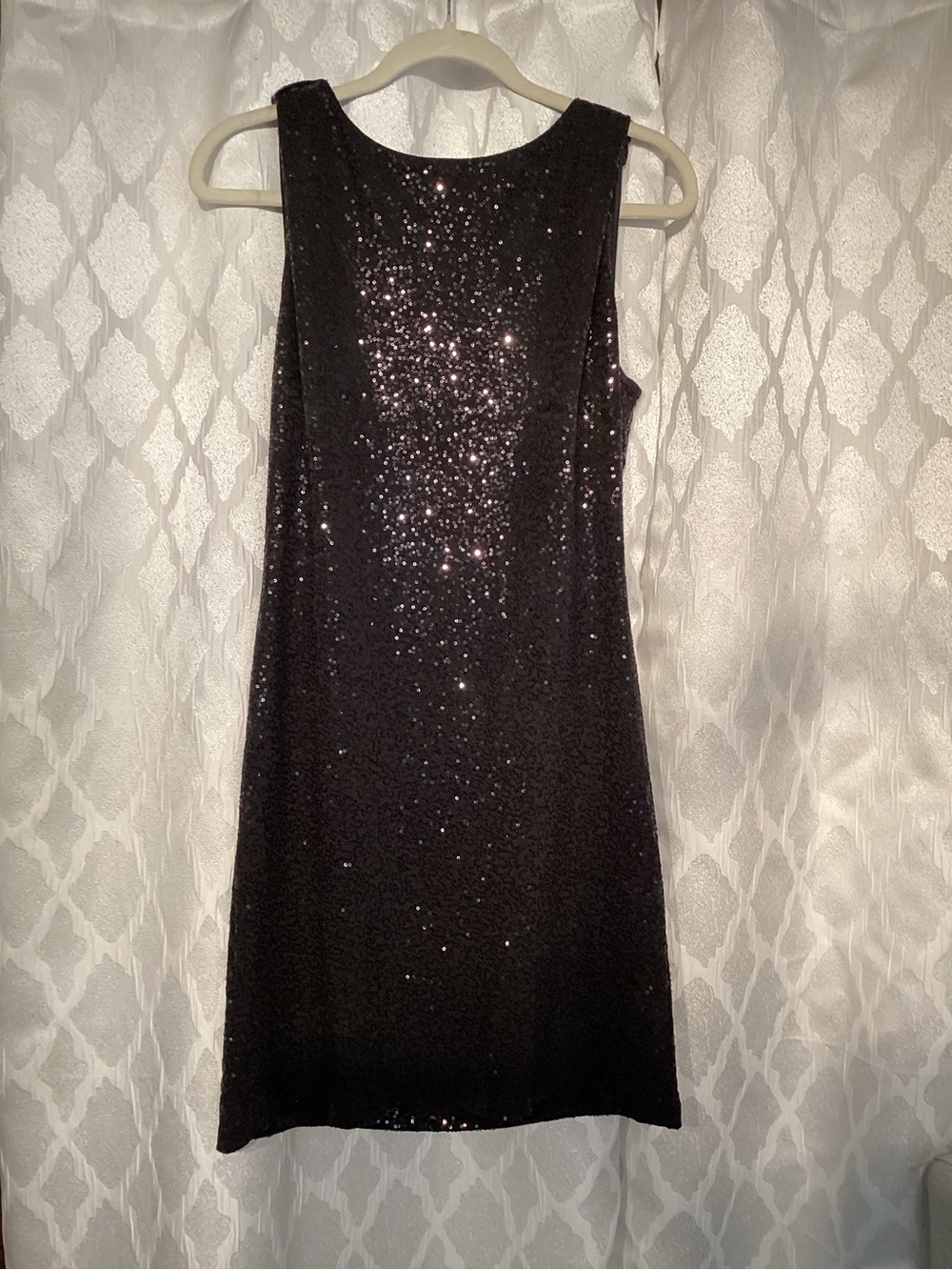 INC International Concepts Black Sequin Sleeveless Shift Dress